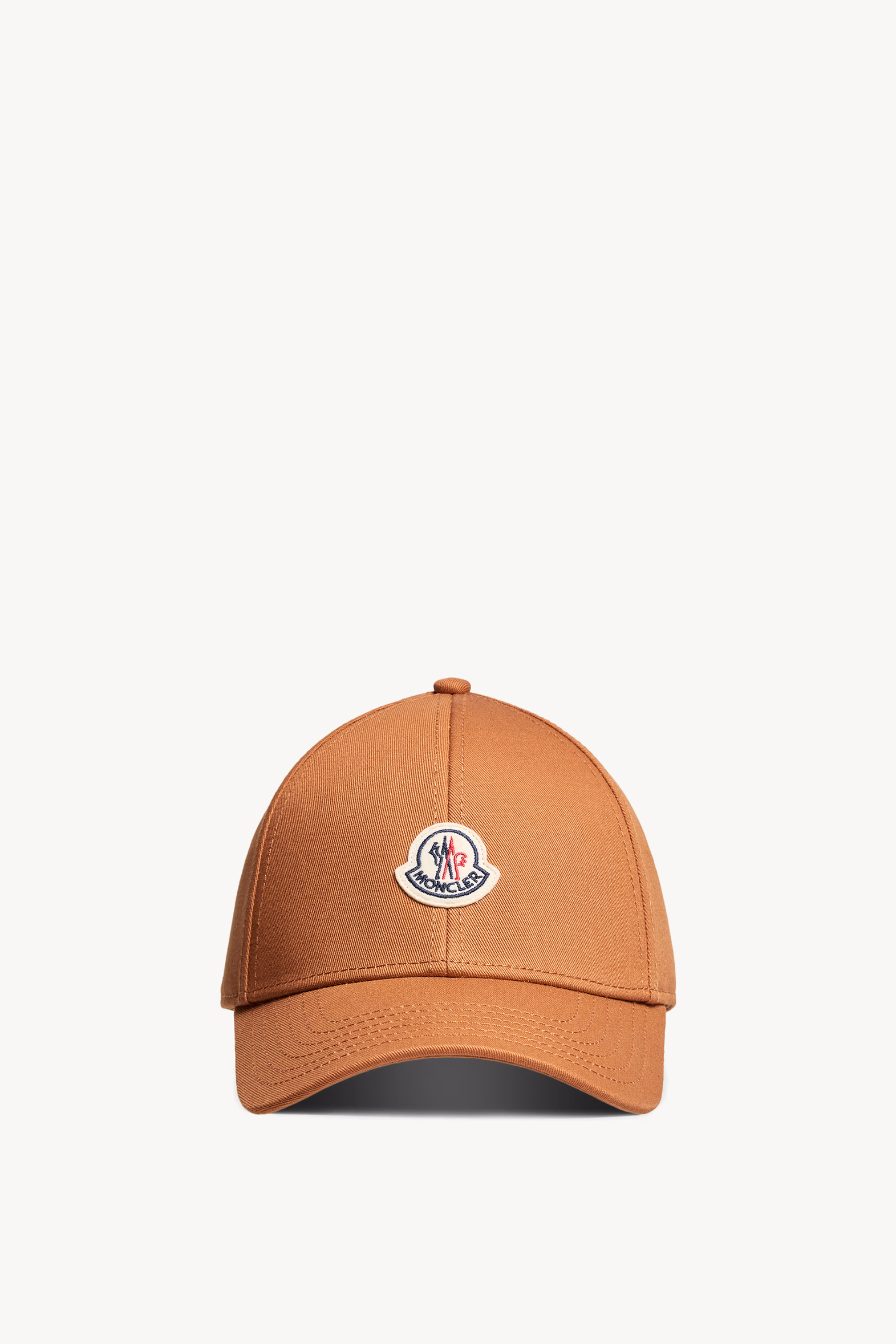 Cotton Gabardine Baseball Cap Men Beige Moncler 0